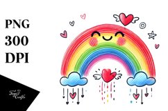 Colorful Scribbled Rainbow PNG Product Image 1
