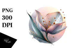 Abstract Golden Tulip PNG Product Image 1