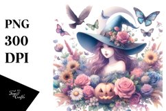 pastel witch flowers clipart Product Image 3