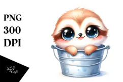 Cute Smiling Baby Bucket | Clipart Product Image 1
