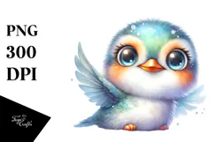 Cute Baby Hummingbird with Goofy Smile, Transparent PNG Product Image 1