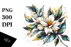Colorful Gardenia Stained PNG Product Image 1