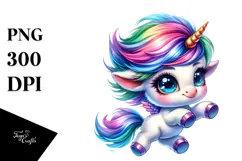 Vibrant Drawing of Unicorn with Expressive Face PNG Product Image 1