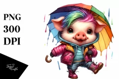 Cute Baby Pig Dancing PNG Product Image 3
