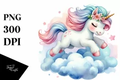 Colorful Baby Unicorn PNG Product Image 1