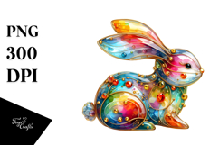 Bunny with Golden Insertions, Vibrant PNG Product Image 1