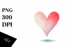 Simple Watercolor Heart PNG Product Image 1