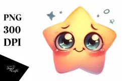 Funny Baby Face Star, High-Res PNG Product Image 1