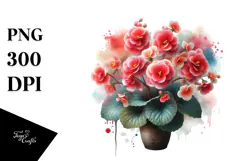 Begonia Design, Transparent PNG Product Image 1