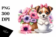 Cute Babydog,White Background | Clipart Product Image 1