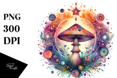 Magical Celestial Mushroom Tarot, PNG File Product Image 1