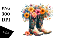 Colorful Cowboy Boots as Flower Pot | Clipart Product Image 1
