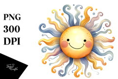 Whimsical Shiny Sun PNG Product Image 1