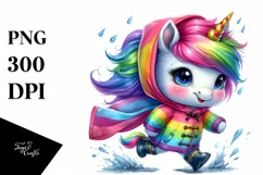 Happy Running Unicorn, Transparent PNG Product Image 3