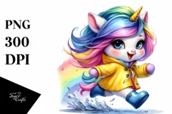 Happy Running Unicorn, Transparent PNG Product Image 3