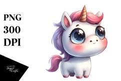 Funny Baby Unicorn Face, Transparent PNG Product Image 1