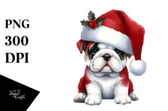 Christmas Bulldog PNG Product Image 1