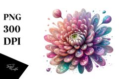 Shiny Chrysanthemum with Metallic Insertions, Transparent Product Image 3