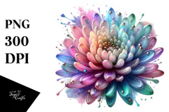 Vibrant Pastel Chrysanthemum PNG Product Image 1