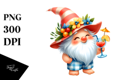 Cute Gnome Cocktail Summer PNG Product Image 1
