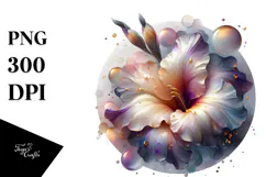 Glossy Gladiolus with Golden Insertions PNG Product Image 1