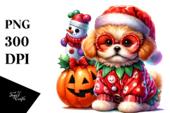 Vibrant Drawing Cute Baby Dog | Sublimation Clipart Product Image 1