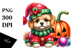 Vibrant Drawing Cute Baby Dog | Sublimation Clipart Product Image 1