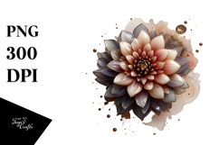 Glossy Dahlia in Material, PNG Product Image 1