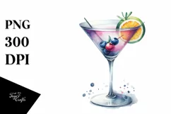 Watercolor Martini | USA Flag Collors | Watercolor Product Image 3