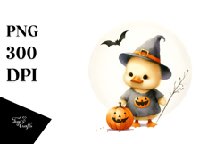 Cute Baby Duck for Halloween, High-Res PNG Product Image 1