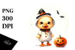 Baby Duck Standing on Moon, High-Quality PNG Product Image 1