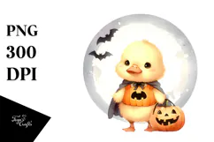Cute Baby Duck for Halloween, High-Res PNG Product Image 1