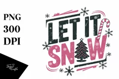 Let It Snow Christmas File PNG Sublimation File Digital Product Image 5