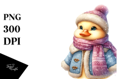 Winter Baby Duck PNG Product Image 1