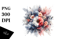 Flower made of Splashes PNG Product Image 1