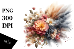 Skull made of Splashes PNG Product Image 1