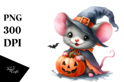 Colorful Baby Mouse Watercolor PNG Product Image 1