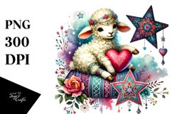 Lamb on Star PNG Product Image 1