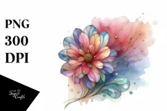 Wooden Stained Anemone PNG Product Image 3
