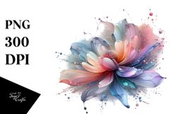 Abstract Pastel Shiny Anemone with Finish | Clipart Product Image 1