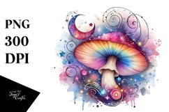 Colorful Magical Celestial Mushroom Splash Clipart Product Image 3