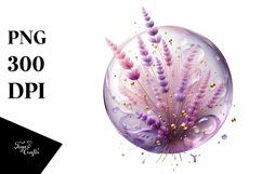 Glossy Lavender with Golden Insertions PNG Product Image 1