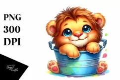 Cute Colorful Baby Lion Clipart Product Image 1