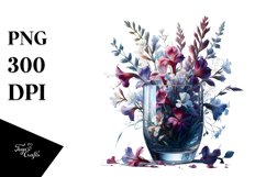 Abstract Filled with Large Lobelia | Sublimation | Clipart Product Image 1