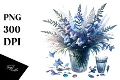 Artistic Filled with Large Lobelia | Sublimation | Clipart Product Image 3