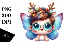 Whimsical Butterfly with Party Hat, Transparent PNG Product Image 1