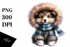 Cute Baby Shetland Sheepdog PNG Product Image 3