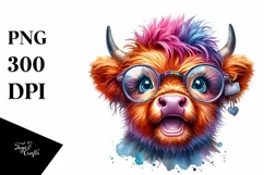 Excited Dancing Cow, Transparent PNG Product Image 3