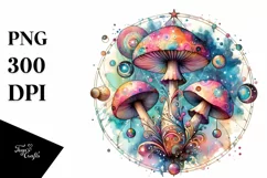 Vibrant Celestial Mushroom for Tarot, PNG Product Image 7