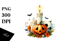 Funny Halloween Clipart with Candle Product Image 1